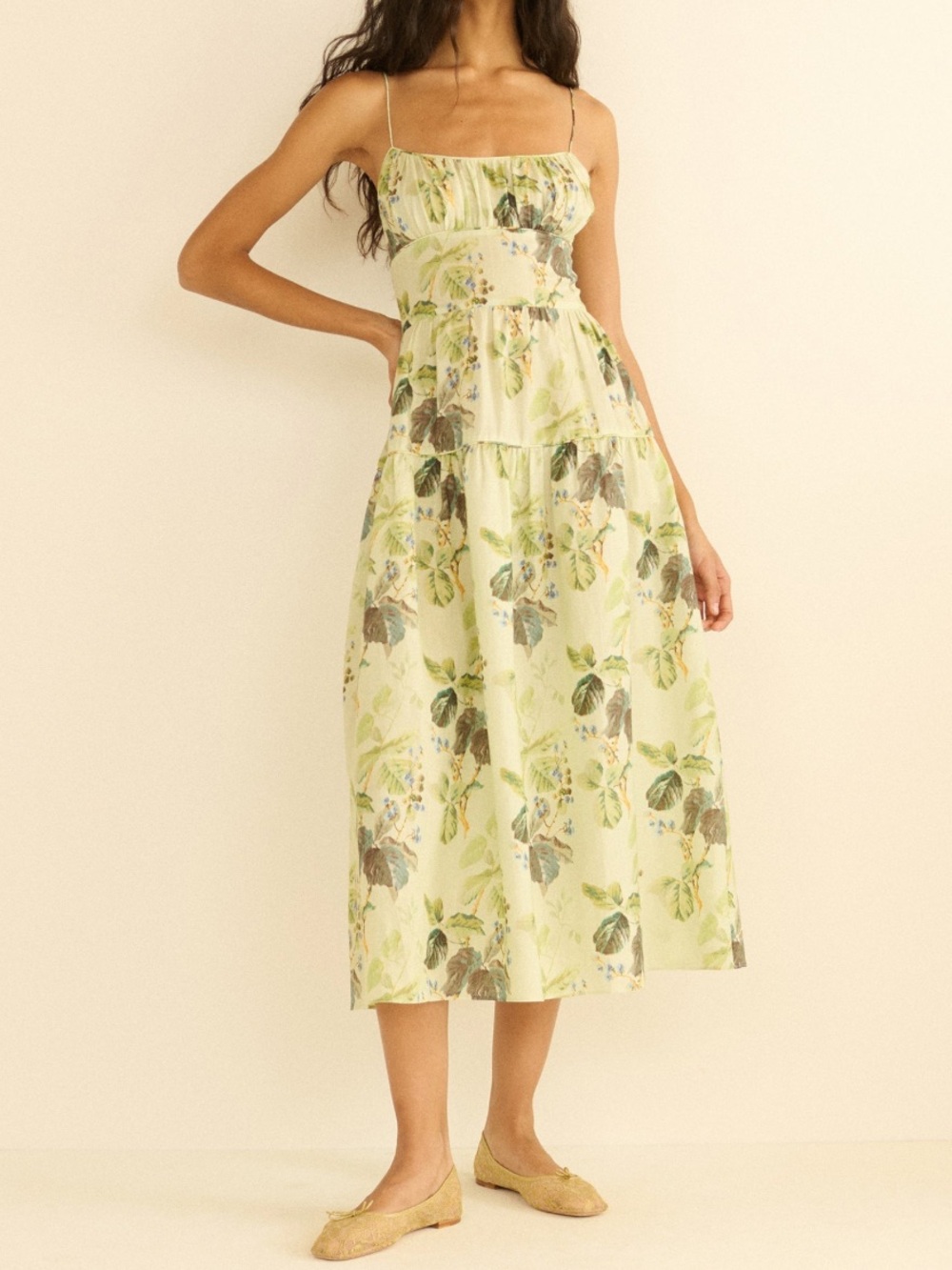 Doen Benoit floral midi dress